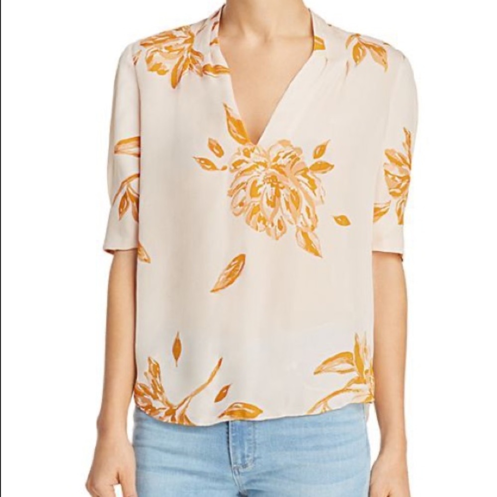 Joie Ance Silk Floral Blouse Size Small